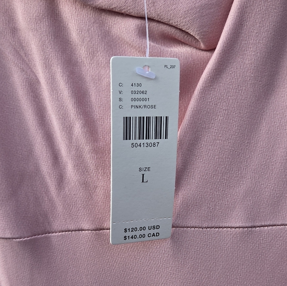 Anthropologie Elyse Satin Slip Midi Dress Rose Pink - Picture 6 of 7